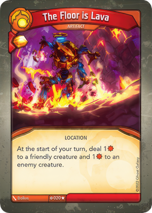 The Floor is Lava, a KeyForge card illustrated by Brolken