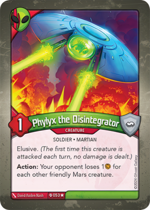 Phylyx the Disintegrator (Ironyx Rebels), a KeyForge card illustrated by Martian