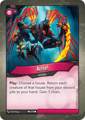 Arise!, a KeyForge card illustrated by David Kegg