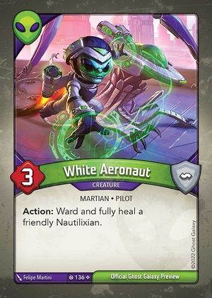 White Aeronaut, a KeyForge card illustrated by Felipe Martini