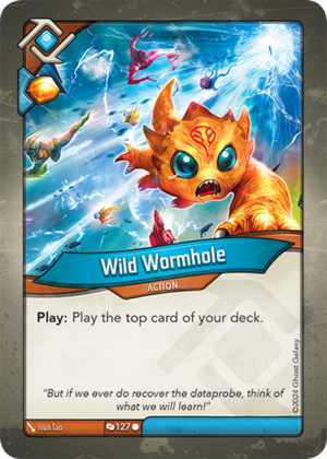 Wild Wormhole, a KeyForge card illustrated by Ivan Tao