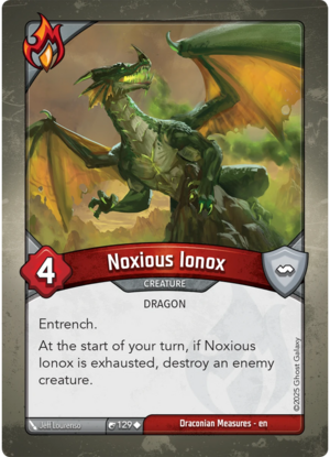 Noxious Ionox, a KeyForge card illustrated by Dragon