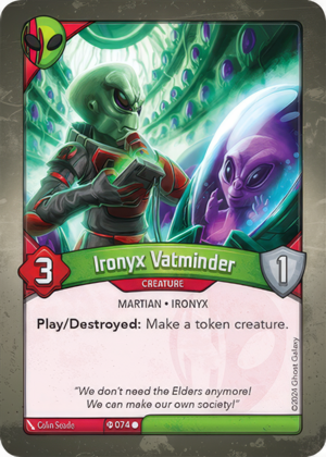 Ironyx Vatminder (Ironyx Rebels), a KeyForge card illustrated by Colin Searle