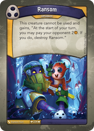Ransom, a KeyForge card illustrated by Brandon Hunt