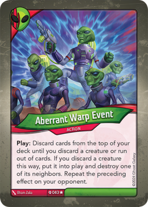 Aberrant Warp Event (Ironyx Rebels), a KeyForge card illustrated by Ilham Zaka