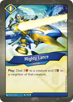 Mighty Lance, a KeyForge card illustrated by Gong Studios