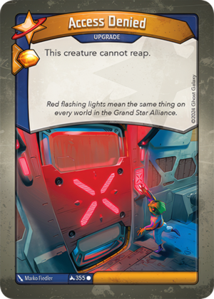 Access Denied, a KeyForge card illustrated by Marko Fiedler