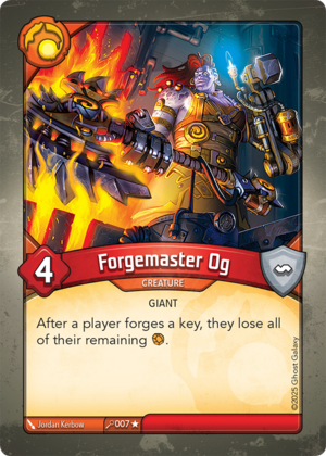 Forgemaster Og, a KeyForge card illustrated by Jordan Kerbow