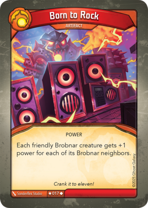 Born to Rock, a KeyForge card illustrated by Sonderflex Studio