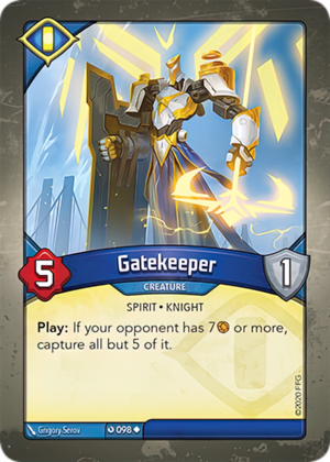 Gatekeeper, a KeyForge card illustrated by Spirit