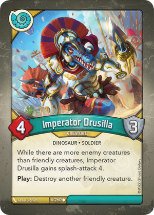 Imperator Drusilla, a KeyForge card illustrated by Kevin Sidharta