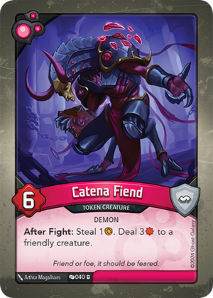 Catena Fiend, a KeyForge card illustrated by Demon