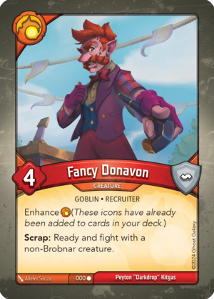 Fancy Donavon, a KeyForge card illustrated by Goblin