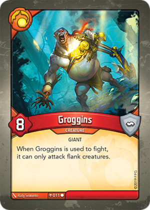 Groggins, a KeyForge card illustrated by Rudy Siswanto