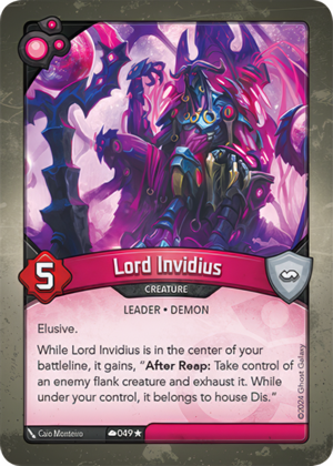 Lord Invidius, a KeyForge card illustrated by Demon