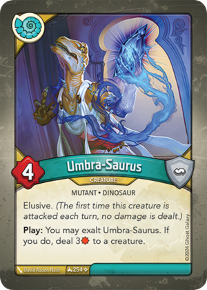 Umbra-Saurus, a KeyForge card illustrated by Dinosaur