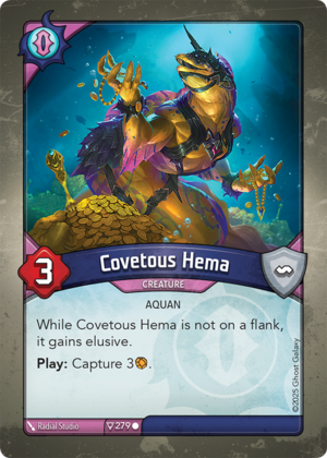 Covetous Hema, a KeyForge card illustrated by Radial Studio