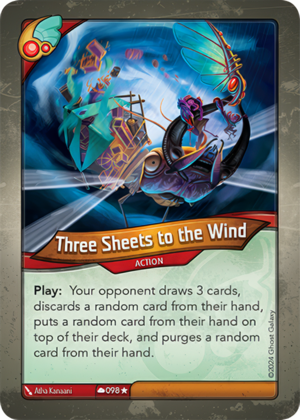 Three Sheets to the Wind, a KeyForge card illustrated by Atha Kanaani