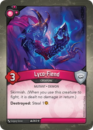 Lyco-Fiend, a KeyForge card illustrated by Demon