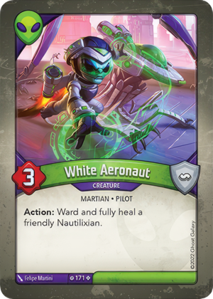 White Aeronaut, a KeyForge card illustrated by Felipe Martini