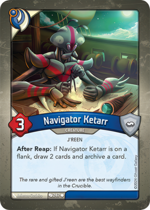 Navigator Ketarr, a KeyForge card illustrated by Jeferson Cordeiro