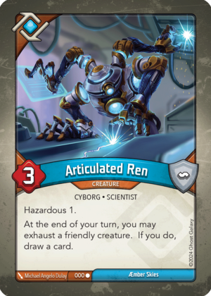 Articulated Ren, a KeyForge card illustrated by Michael Angelo Dulay