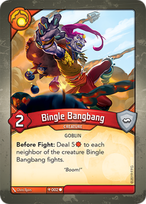 Bingle Bangbang, a KeyForge card illustrated by Chris Bjors
