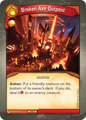 Broken Axe Outpost, a KeyForge card illustrated by BalanceSheet