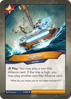 Together!, a KeyForge card illustrated by JB Casacop