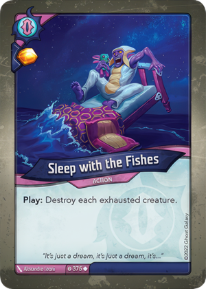 Sleep with the Fishes, a KeyForge card illustrated by Alexandre Leoni