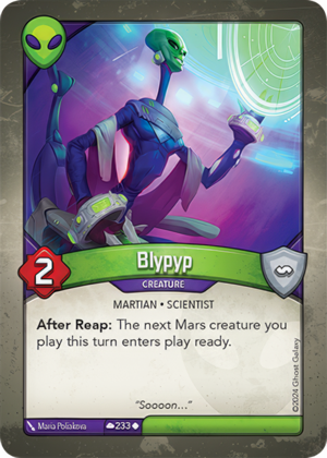 Blypyp, a KeyForge card illustrated by Maria Poliakova