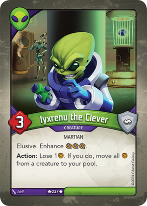 Iyxrenu the Clever, a KeyForge card illustrated by Martian