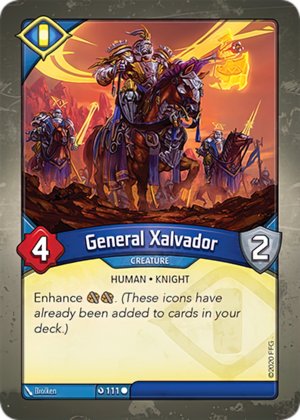 General Xalvador, a KeyForge card illustrated by Brolken