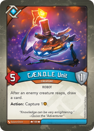 C.Æ.N.D.L.E. Unit, a KeyForge card illustrated by BalanceSheet