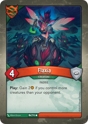 Flaxia, a KeyForge card illustrated by Faerie